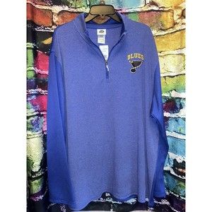 St. Louis Blues Men's   1/4 ZIP NHL Hockey Jacket XxL Sweatshirt 2x Nwt